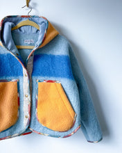 Load image into Gallery viewer, One-of-a-Kind: Colorblock Wool Blanket Hooded Flora Jacket (S)
