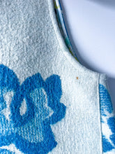 Load image into Gallery viewer, One-of-a-Kind: Ukrainian Blue Floral Wool Blanket Vest (L/XL)