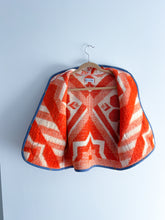 Load image into Gallery viewer, One-of-a-Kind: Tangerine Floral Wool Blanket Vest (XS-M)