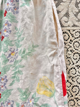 Load image into Gallery viewer, One-of-a-Kind: Vintage Red and Yellow Floral Tablecloth Easy Pant (S)
