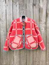 Load image into Gallery viewer, One-of-a-Kind: Gridline Vintage Wool Blanket Flora Jacket (M)