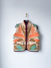 Load image into Gallery viewer, One-of-a-Kind: Multicolor Floral Ukrainian Blanket Vest (XS-M)