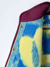 Load image into Gallery viewer, One-of-a-Kind: Blue and Yellow Ukrainian Blanket Flora Jacket (M)
