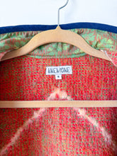 Load image into Gallery viewer, One-of-a-Kind: Red & Green Floral Vintage Ukrainian Blanket Flora Jacket (S)