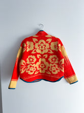 Load image into Gallery viewer, One-of-a-Kind: Hawaiian Floral Wool Blanket Flora Jacket (XS)
