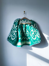 Load image into Gallery viewer, One-of-a-Kind: Green Floral Paisley Wool Blanket Vest (L-XL)