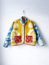 Load image into Gallery viewer, One-of-a-Kind: Colorblock Floral Ukrainian Wool Blanket Flora Jacket (S)