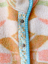 Load image into Gallery viewer, One-of-a-Kind: Tan/Orange/Green Ukrainian Blanket Flora Jacket (L)
