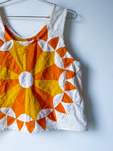 Load image into Gallery viewer, One-of-a-Kind: Sunburst Quilt Top Turnaround Tank (M/L)