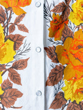 Load image into Gallery viewer, One-of-a-Kind: Vintage Autumn Rose Tablecloth Pearl Snap Tank (M)