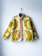 Load image into Gallery viewer, One-of-a-Kind: Celery Floral Wool Ukrainian Blanket Flora Jacket (L)