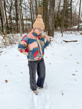 Load image into Gallery viewer, One-of-a-Kind: Indigo Rocky Road to Kansas Flora Jacket (S)