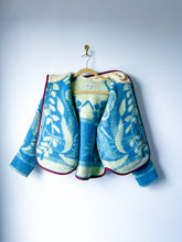 Load image into Gallery viewer, One-of-a-Kind: Ukrainian Floral Wool Blanket Hooded Flora Jacket (M)