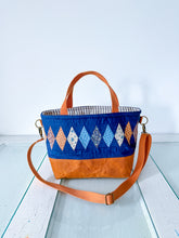 Load image into Gallery viewer, One-of-a-Kind: Diamonds on Point Project Bag (with detachable strap)