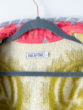 Load image into Gallery viewer, One-of-a-Kind: Celery Floral Wool Ukrainian Blanket Flora Jacket (L)