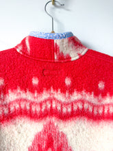 Load image into Gallery viewer, One-of-a-Kind: Red Floral Ukrainian Blanket Flora Jacket (S)