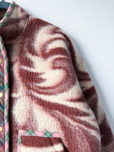 Load image into Gallery viewer, One-of-a-Kind: Chocolate Floral Ukrainian Blanket Flora Jacket (L)