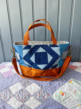 Load image into Gallery viewer, One-of-a-Kind: Indigo Mother’s Choice Project Bag (with detachable strap)