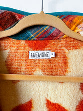 Load image into Gallery viewer, One-of-a-Kind: Fall Orange Floral Ukrainian Wool Blanket Flora Jacket (M)