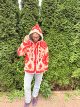 Load image into Gallery viewer, One-of-a-Kind: Cherry Floral Ukrainian Blanket Flora Jacket (S)