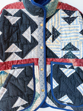 Load image into Gallery viewer, One-of-a-Kind: 19th Century Churn Dash Flora Jacket (M)