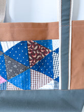 Load image into Gallery viewer, One-of-a-Kind: 19th Century Indigo Triangle Boat Tote