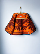 Load image into Gallery viewer, One-of-a-Kind: Orange/Brown Floral Wool Blanket Vest #1 (XS-M)