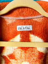 Load image into Gallery viewer, One-of-a-Kind: Ukrainian Fall Orange Floral Wool Blanket Cropped Vest (XS-S)