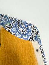 Load image into Gallery viewer, One-of-a-Kind: Golden Pineapple Ukrainian Blanket Flora Jacket (L)