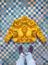 Load image into Gallery viewer, One-of-a-Kind: Ochre Floral Ukrainian Blanket Flora Jacket (M)