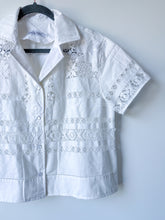 Load image into Gallery viewer, One-of-a-Kind: Antique lace and embroidered Shaftsbury Shirt (S)