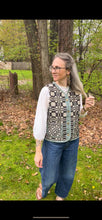 Load image into Gallery viewer, One-of-a-Kind: Woven Coverlet Snap Front Vest (M)
