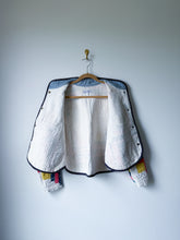 Load image into Gallery viewer, One-of-a-Kind: Indigo and Berry Log Cabin Flora Jacket (S)