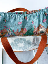 Load image into Gallery viewer, One-of-a-Kind: Floral Wool Blanket Project Bag (with detachable strap)