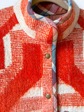 Load image into Gallery viewer, One-of-a-Kind: Orange Floral Wool Blanket Flora Jacket (M)