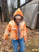 Load image into Gallery viewer, One-of-a-Kind: Ukrainian Floral Wool Blanket Hooded Flora Jacket (S)