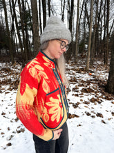 Load image into Gallery viewer, One-of-a-Kind: Hawaiian Floral Wool Blanket Flora Jacket (XS)