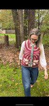 Load image into Gallery viewer, One-of-a-Kind: Ukrainian Vintage Raspberry Blanket Snap Front Vest (M)