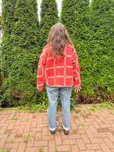 Load image into Gallery viewer, One-of-a-Kind: Gridline Vintage Wool Blanket Flora Jacket (M)