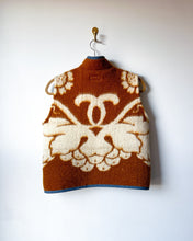 Load image into Gallery viewer, One-of-a-Kind: Ukrainian Wool Blanket Snap Front Vest (XS)
