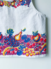 Load image into Gallery viewer, One-of-a-Kind: Vintage Tutti Fruitti Tablecloth Turnaround Tank (M)