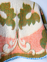 Load image into Gallery viewer, One-of-a-Kind: Orange and Green Floral Ukrainian Blanket Flora Jacket (S)