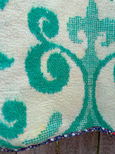 Load image into Gallery viewer, One-of-a-Kind: Green Floral Ukrainian Blanket Flora Jacket (M)