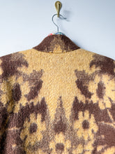 Load image into Gallery viewer, One-of-a-Kind: Brown and Tan Floral Ukrainian Blanket Flora Jacket (S)