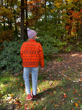 Load image into Gallery viewer, One-of-a-Kind: Ukrainian Geometric Checks Blanket Flora Jacket (M)