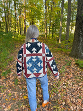 Load image into Gallery viewer, One-of-a-Kind: 19th Century Churn Dash Flora Jacket (M)