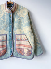 Load image into Gallery viewer, One-of-a-Kind: Golden Dawn Wool Blanket Flora Jacket (L)