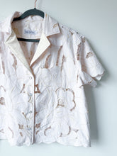 Load image into Gallery viewer, One-of-a-Kind: Antique Cutwork Embroidery Shaftsbury Shirt (L)