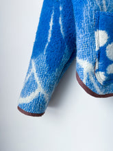 Load image into Gallery viewer, One-of-a-Kind: Blue Floral Ukrainian Blanket Flora Jacket (S)