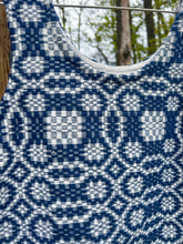 Load image into Gallery viewer, One-of-a-Kind: Navy Antique Woven Coverlet Turnaround Tank (S)